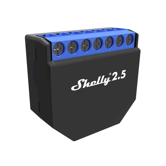Shelly 2.5 - smarter Zwei-Kanalschalter für Jalousien, Garagentore und Beleuchtung