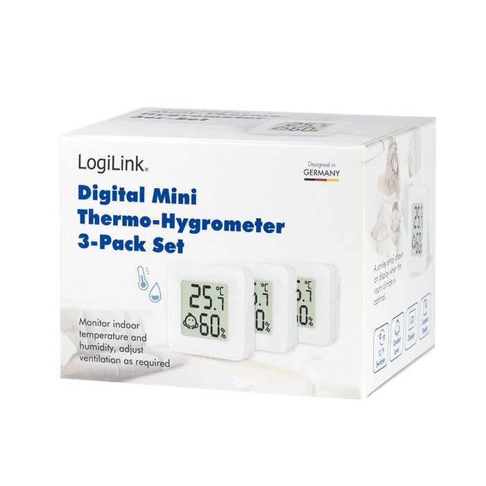 Thermo- Hygrometer 3er Pack LogiLink