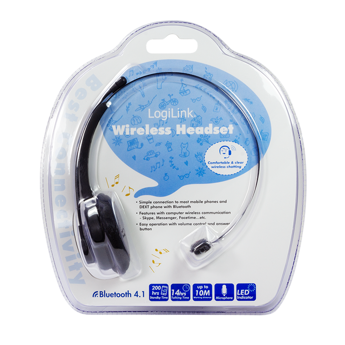 Headset Bluetooth Mono, LogiLink