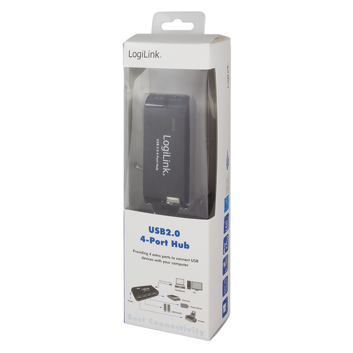 USB-Hub 2.0, 4 Port inkl. Netzteil