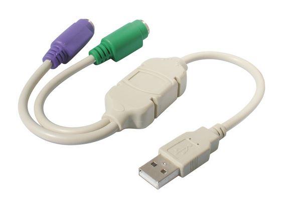 USB-Adapter 2xPS/2 (Maus+Tastatur) auf