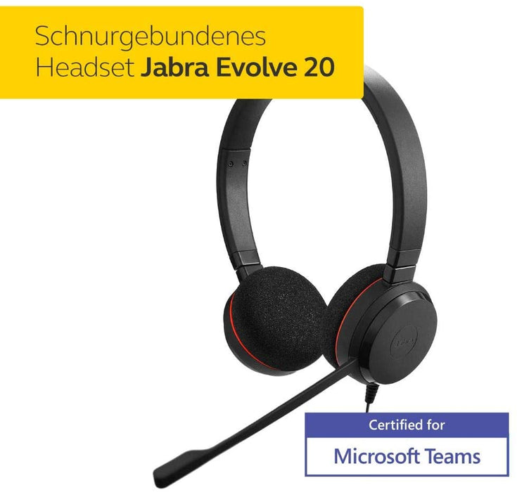 Headset Jabra Evolve 20 MS Duo