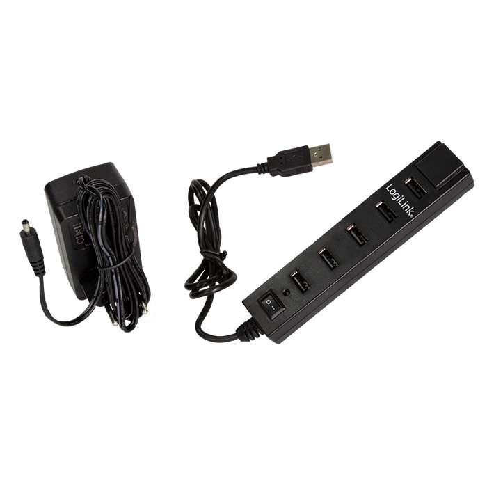 USB-Hub 2.0, 7 Port inkl. Netzteil(3.5A)