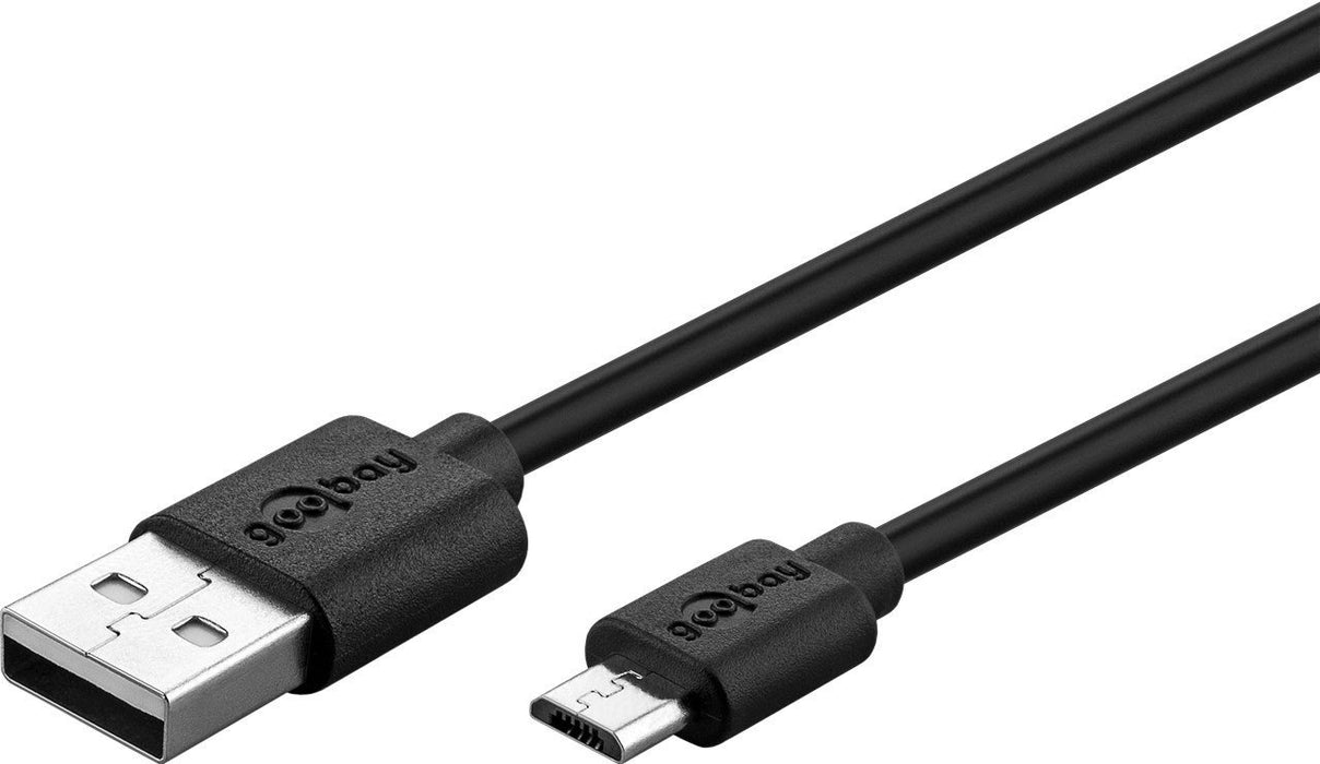 USB-Kabel A-> MicroB 1m Schnellladek. sw